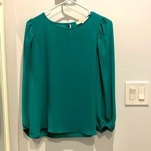 Loft polyester green blouse